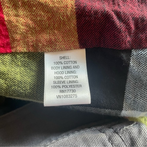 Utility Cotton Jacket Plaid Flannel Gray Mossimo Supply Co. Women’s Size Small - Picture 11 of 13